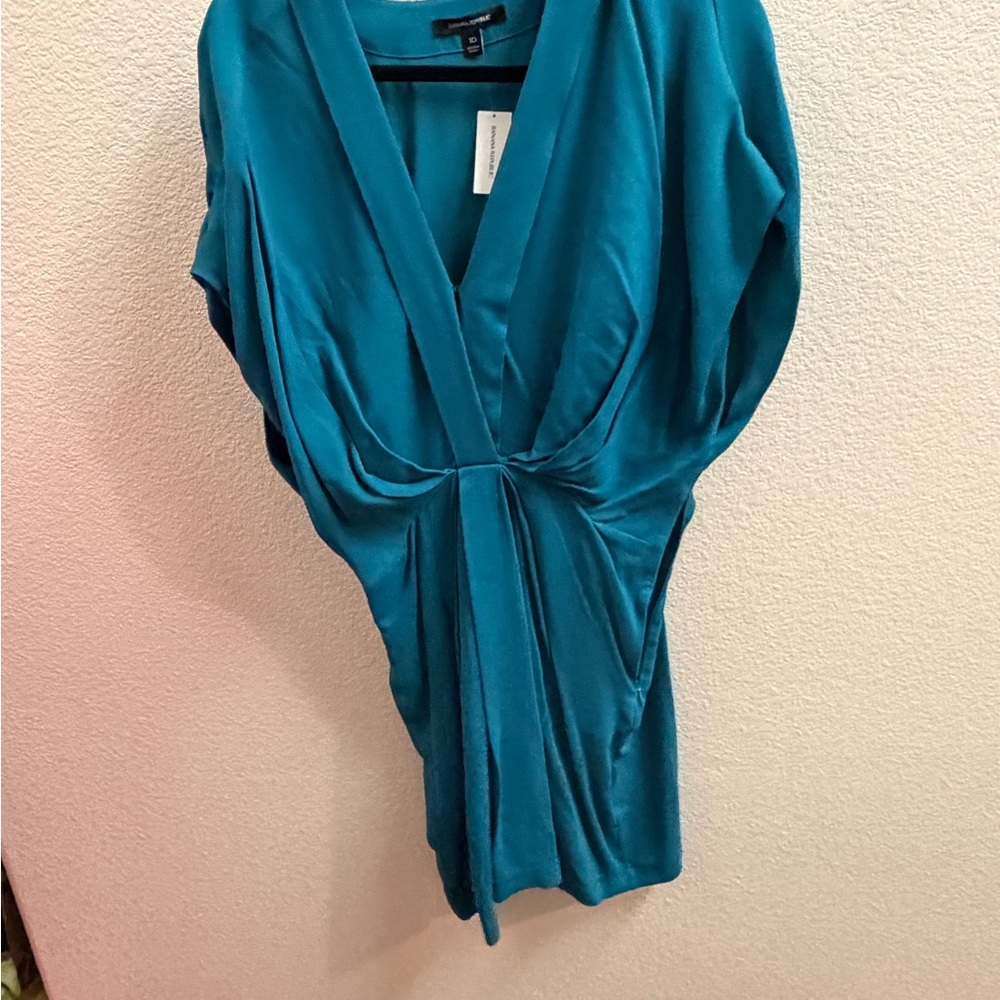 Banana Republic Turquoise V-Neck Dress